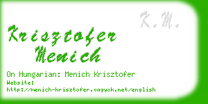 krisztofer menich business card